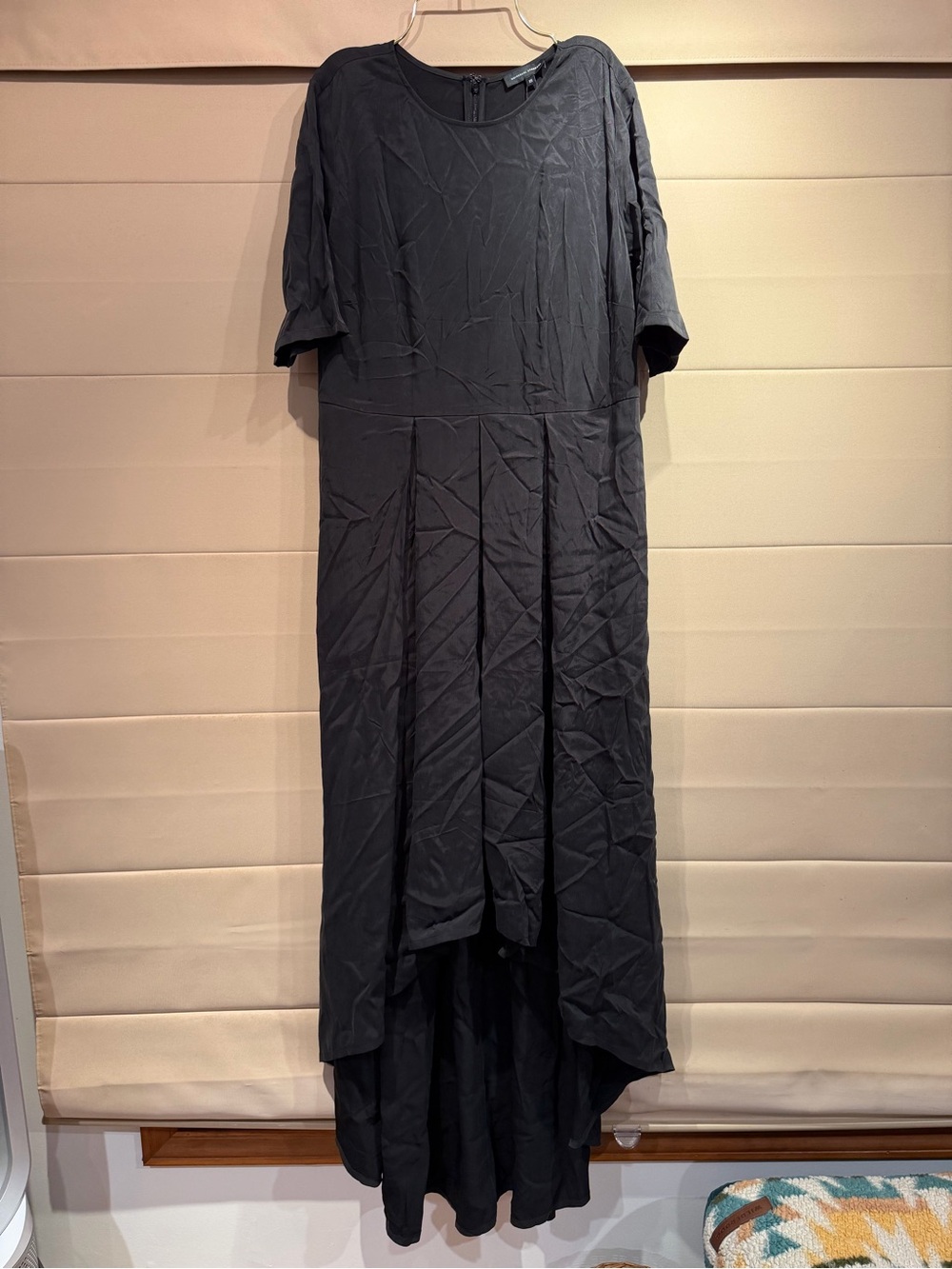 Goop x Universal Standard Brushed-Back Hi-Low Dress - Black